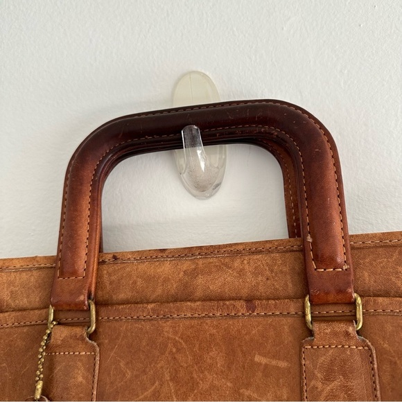 Vintage Coach Briefcase Handbag Brown Leather - Picture 13 of 16